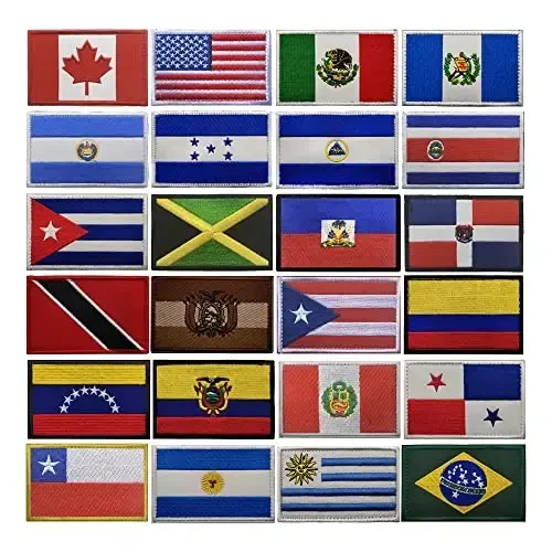 2 PCS AliPlus Peru Flag Patches Embroidered Tactical Military Morale Patch Applique Fastener Hook and Loop - 5