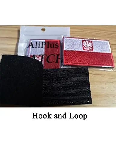 2 PCS AliPlus Poland Emblem Flag Patches Embroidered Tactical Military Morale Patch Applique Fastener Hook and Loop(Eagle) - 5