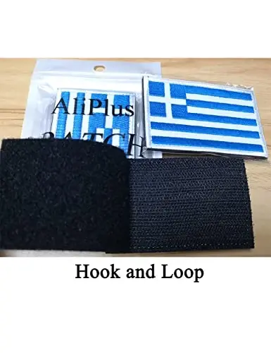 2 PCS AliPlus Greece Flag Patches Embroidered Tactical Military Morale Patch Applique Fastener Hook and Loop - 5