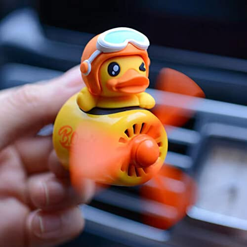 2 Pieces Car Air Fresheners, Cute Bear Pilot Car Diffuser, Propeller Air Outlet Vent Fresheners, Suitable for Automotive Interior Decoration (duck+duck) - 5