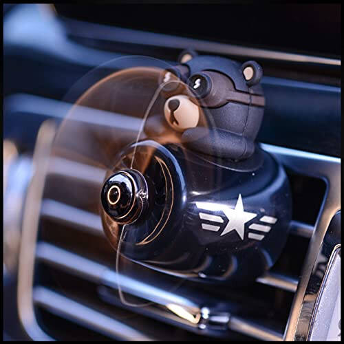 2 Pieces Car Air Fresheners, Cute Bear Pilot Car Diffuser, Propeller Air Outlet Vent Fresheners, Suitable for Automotive Interior Decoration (bear+bear) - 4