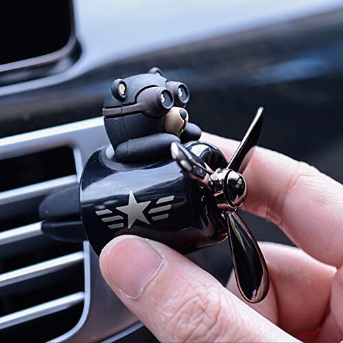 2 Pieces Car Air Fresheners, Cute Bear Pilot Car Diffuser, Propeller Air Outlet Vent Fresheners, Suitable for Automotive Interior Decoration (bear+bear) - 5