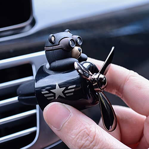 2 Pieces Car Air Fresheners, Cute Bear Pilot Car Diffuser, Propeller Air Outlet Vent Fresheners, Suitable for Automotive Interior Decoration (bear+bear) - 5