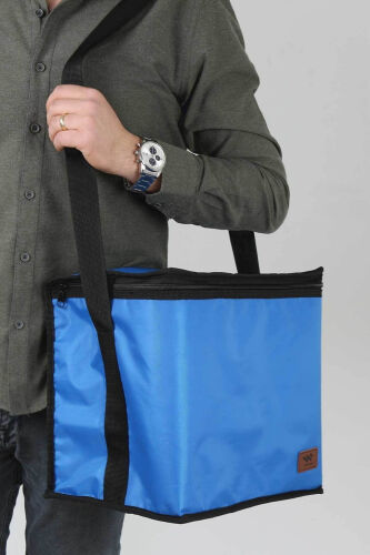 Sıcak Ve Soğuk Tutan Askılı Yalıtımlı Termal Çanta Soğutucu Piknik Çantası -2 Adet Buz Aküsü Hediye-Mavi - 5