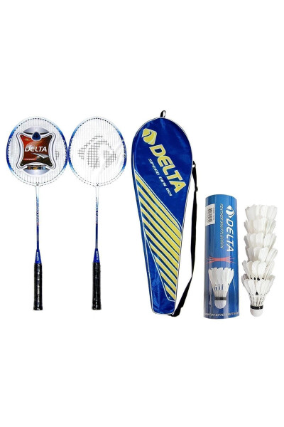 2 Adet Deluxe Tek Parça Badminton Raketi + Çanta + 6 Adet Kaz Tüyü Deluxe Badminton Topu Seti - 2