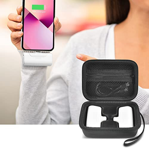 casmilee Portable Charger Power Bank Case for 2PCS Swyop/for Feob/for Charmast/for JEJILL/for LanLuk/for VEGER/for iWALK/for Taegila/for Kuulaa and More Small Charging Battery Pack - Bag Only (Black) | For Swyop/for Feob//for LanLuk/for VEGER/for Kuu - 6