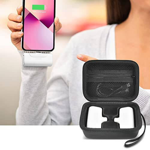 casmilee Portable Charger Power Bank Case for 2PCS Swyop/for Feob/for Charmast/for JEJILL/for LanLuk/for VEGER/for iWALK/for Taegila/for Kuulaa and More Small Charging Battery Pack - Bag Only (Black) | For Swyop/for Feob//for LanLuk/for VEGER/for Kuu - 6