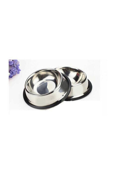 2 Adet Paslanmaz Çelik Mama Ve Su Kabı, Alt Taban 16 Cm Kedi Mama Kabı Köpek Mama Kabı (250 ML-8 OZ) - ekru - 10
