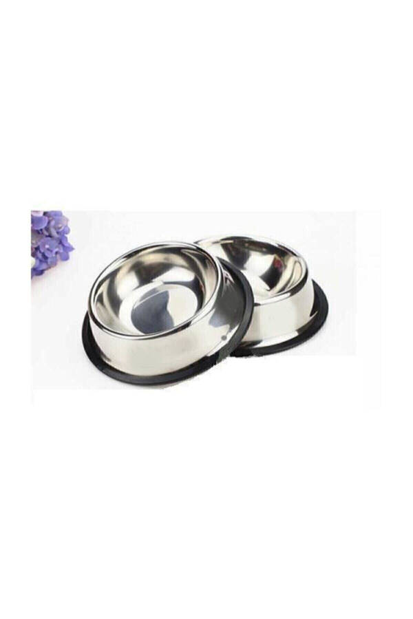 2 Adet Paslanmaz Çelik Mama Ve Su Kabı, Alt Taban 16 Cm Kedi Mama Kabı Köpek Mama Kabı (250 ML-8 OZ) - ekru - 10