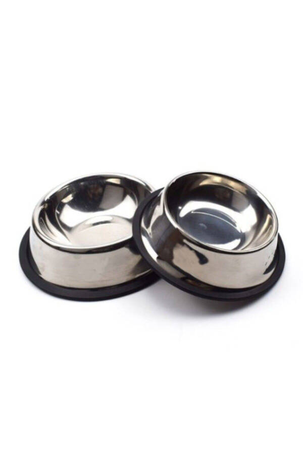 2 Adet Paslanmaz Çelik Mama Ve Su Kabı, Alt Taban 16 Cm Kedi Mama Kabı Köpek Mama Kabı (250 ML-8 OZ) - ekru - 15