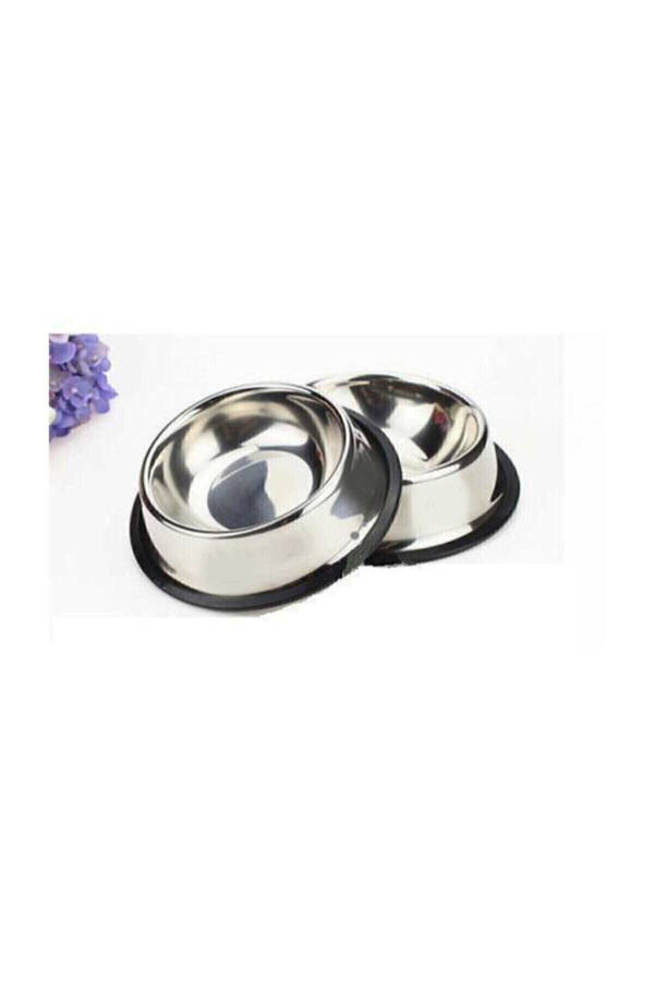 2 Adet Paslanmaz Çelik Mama Ve Su Kabı, Alt Taban 16 Cm Kedi Mama Kabı Köpek Mama Kabı (250 ML-8 OZ) - ekru - 16