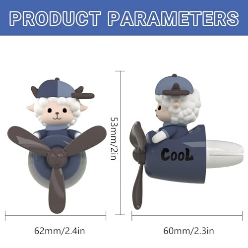 2 Pcs Pilot Car Air Fresheners, Cute Dog Car Vent Clip Air Freshener with 8 Fragrant Tablets Automotive Air Outlet Fan Diffuser, Automotive Interiors Vent Decoration (Dog+Dino) - 2