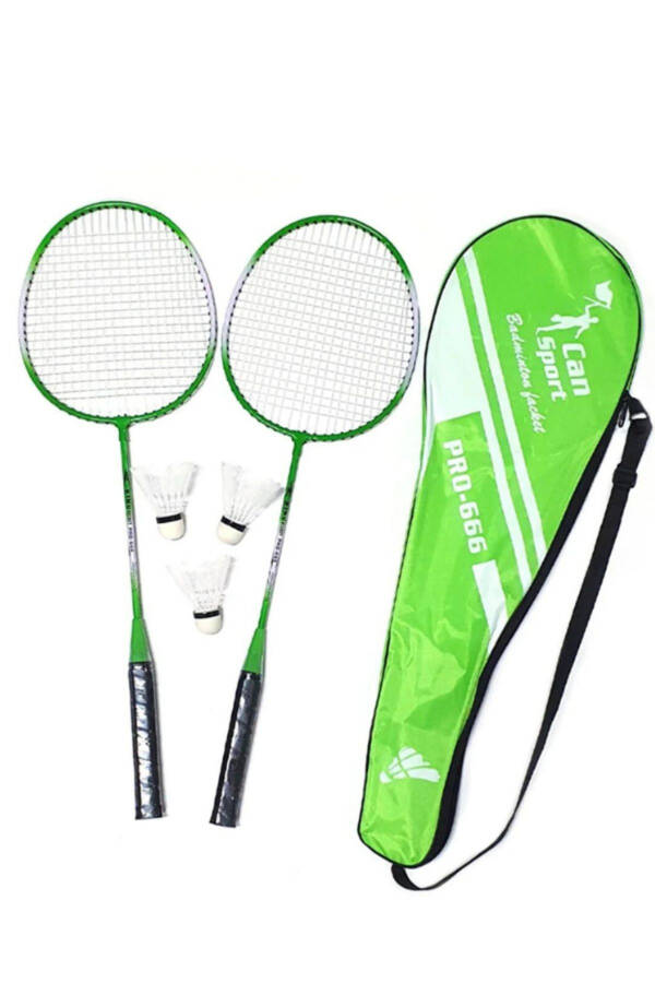 2 Adet Profesyonel Badminton Raketi Deluxe Badminton Çantası Seti + 3 Adet Badminton Topu-Karışık - 1