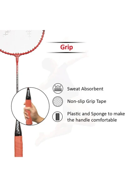 2 Adet Profesyonel Badminton Raketi Deluxe Badminton Çantası Seti + 3 Adet Badminton Topu-Karışık - JANISSARY (1)