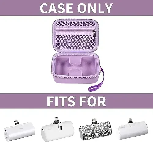 Portable Charger Power Bank Case for 2PCS Swyop/for Feob/for Charmast/for JEJILL/for LanLuk/for VEGER/for iWALK/for Taegila/for Kuulaa and More Small Charging Battery Pack - Bag Only (Purple) - 2