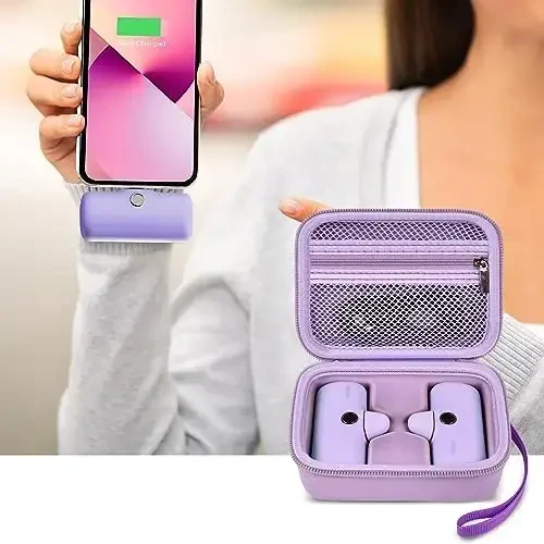 Portable Charger Power Bank Case for 2PCS Swyop/for Feob/for Charmast/for JEJILL/for LanLuk/for VEGER/for iWALK/for Taegila/for Kuulaa and More Small Charging Battery Pack - Bag Only (Purple) - 6