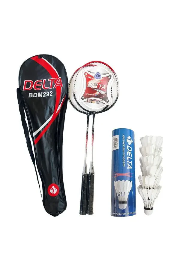 2 Badminton Rackets + Badminton Bag + 6 Feather Deluxe Badminton Balls Set - 3