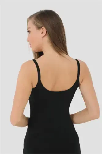 2 Black Bamboo Women's Racerback Tank Tops - 5