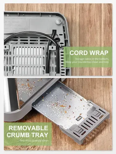 2 bo'lakli tost mashinasi, Retro Bagel Toster, 7 ta non soyalari sozlamalari, 2 ta qo'shimcha keng uyalar, muzdan tushirish/bagel/bekor qilish funktsiyasi, olinadigan qoldiq patnis, Yabano zanglamaydigan po'latdan yasalgan tost mashinasi, kumush rang. - 6