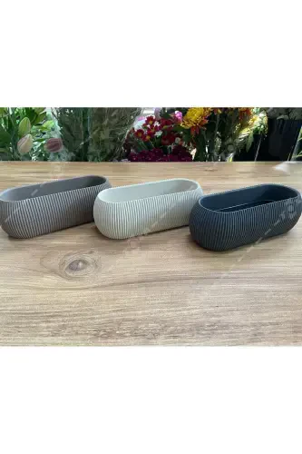 2 Boy Mercan Uzun Soft Pembe Saksı Seti Karasu Plastik Sukulent Balkon Saksısı Set-Pembe - 6