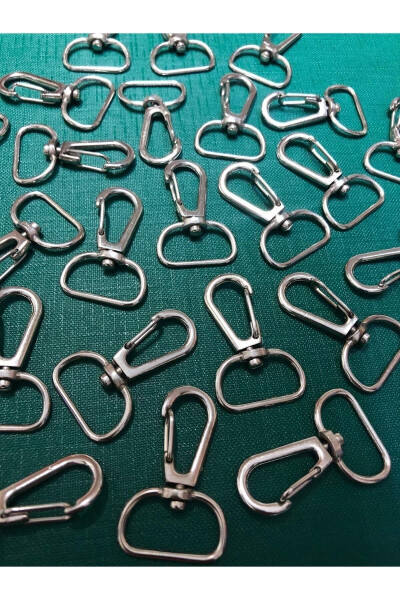 2 Cm Wire Hook 50 Pcs Silver Keyring Bag Clip Fixture Hook Accessory Material Metal - 19