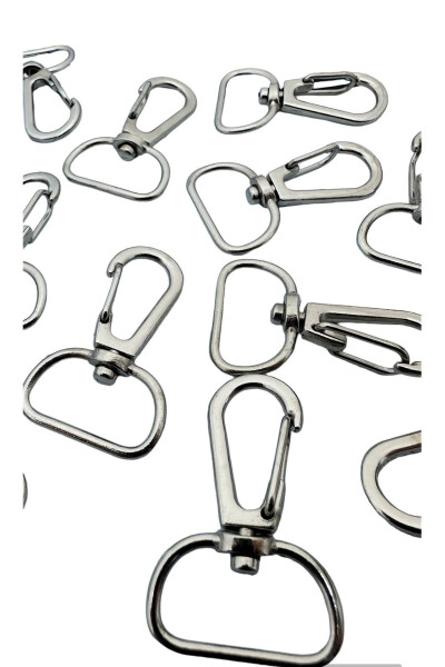 2 Cm Wire Hook 50 Pcs Silver Keyring Bag Clip Fixture Hook Accessory Material Metal - 20