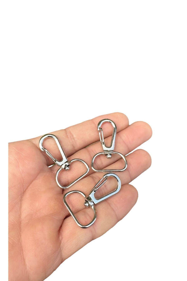 2 Cm Wire Hook 50 Pcs Silver Keyring Bag Clip Fixture Hook Accessory Material Metal - 21