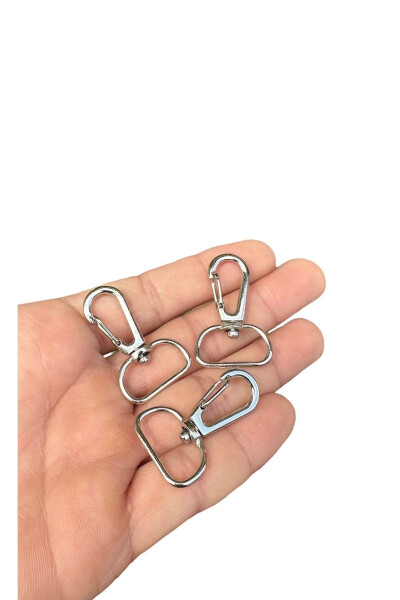 2 Cm Wire Hook 50 Pcs Silver Keyring Bag Clip Fixture Hook Accessory Material Metal - 7