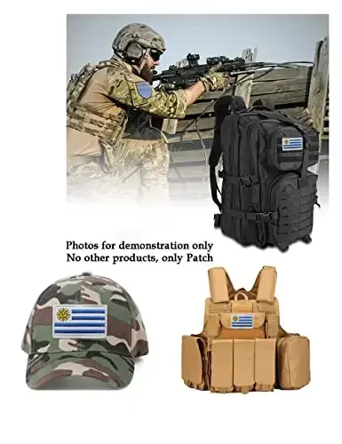 2 dona AliPlus Urugvay bayrog'i yamog'i Kashtado'zlik taktik harbiy axloq yamog'i Applique Fastener Hook and Loop - 4