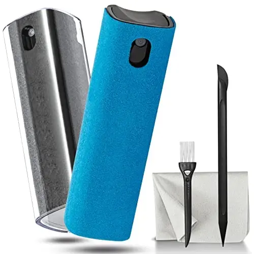 2 dona avtomobil sensorli ekran tozalagichi, walrfid noutbuk ekranlari va telefon sensorli ekranini tozalash to'plami iPad, iPhone, MacBook Pro uchun Aipods tozalash qalami, kichik cho'tka va ko'zoynak matosi - kulrang va ko'k - WALRFID