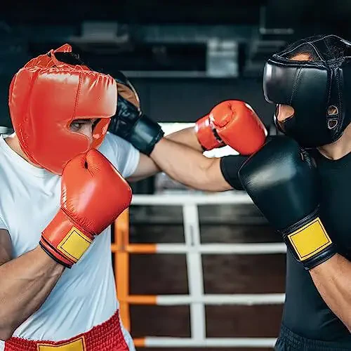 2 dona boks boshlig'i boks jihozlari Taekvondo sparring jihozlari MMA jihozlari Muay Tay boks xavfsizlik dubulg'asi Erkaklar va ayollar uchun boshlang'ich boks himoya jihozlari - 5