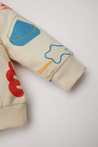 2 dona bolalikdagi chaqaloq o'g'il bolalar uchun svitshot va shim to'plami (D5822a5ns) - 4