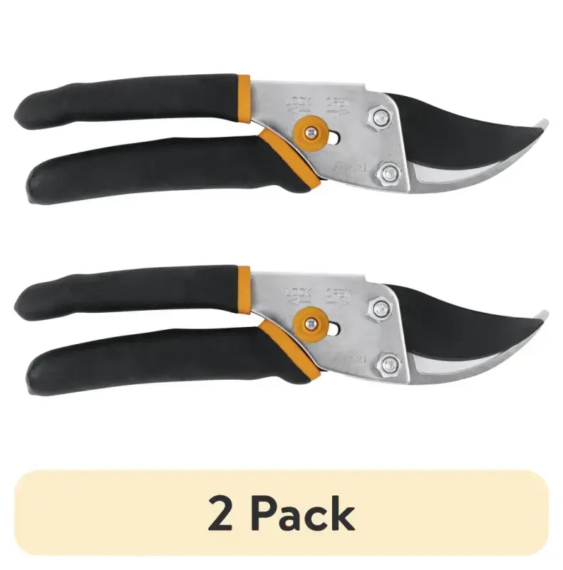 (2 dona) Fiskars Traditional Bypass Pruner, po'lat pichoq va sirpanmaydigan tutqich, 5/8 dyuymli diametrli kesish - FISKARS
