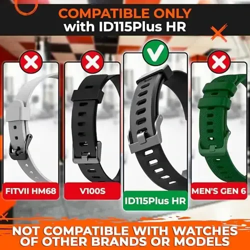 2 dona Fitness Tracker Id115plus Hr almashtirish tasmasi - Fitness Tracker bilaguzuk tasmasi Fitness soati tasmalari almashtiruvchi - Fitness Tracker tasmalari almashtiruvchi aqlli soat almashtiruvchi bilaguzuk - RELUEN (1)