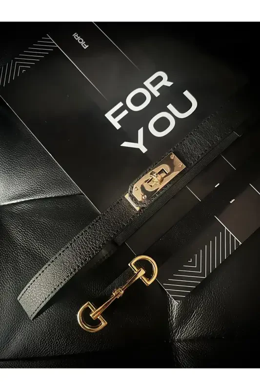 2 dona imkoniyat mahsuloti Ingichka va elastik ayollar kamari, kurtka kamari, ko'ylak kamari, ko'ylak kamari - qora - 3