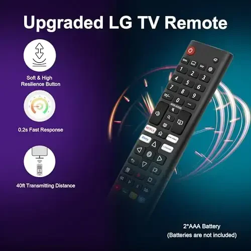 (2 dona) LG Smart TV uchun universal pult, LG LCD LED OLED UHD HDTV 3D 4K Smart TV modellari bilan mos keladi - 4 ta tezkor tugma bilan oson sozlash - 7