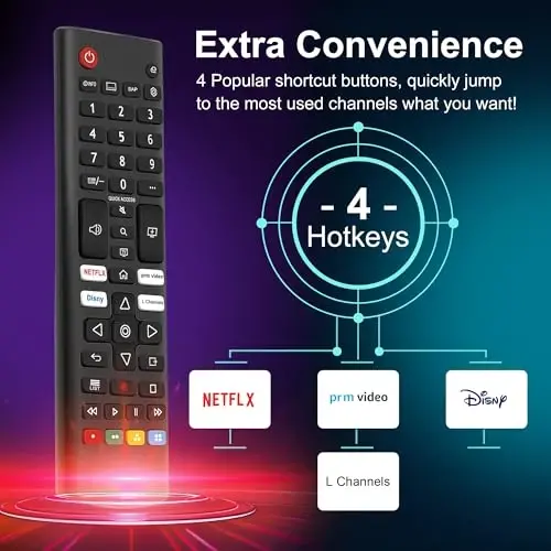 (2 dona) LG Smart TV uchun universal pult, LG LCD LED OLED UHD HDTV 3D 4K Smart TV modellari bilan mos keladi - 4 ta tezkor tugma bilan oson sozlash - 5