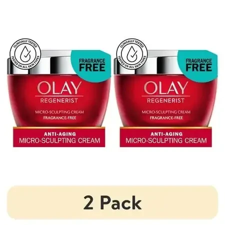 (2 dona) Olay Skin Care Face Moisturizer, Regenerist Micro-Sculpting Wrinkle Cream, Fragrance-Free, 1.7 oz - OLAY