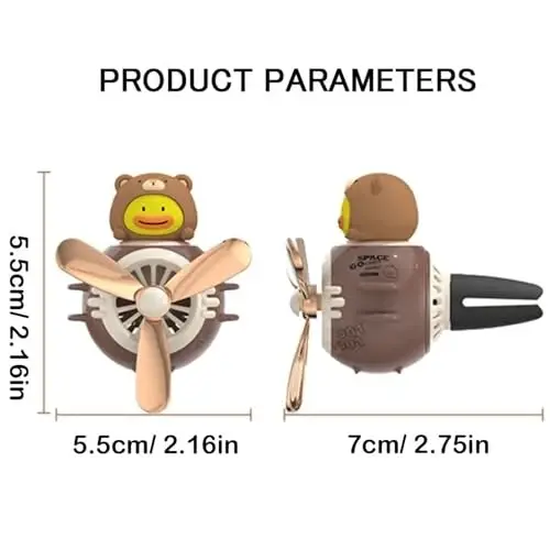 2 dona uchuvchi avtomobil havo tozalagichi, yoqimli o'rdak avtomobil shamollatish qisqichi havo tozalagichi avtomobil havo chiqish fan diffuzeri, avtomobil interyerlari shamollatish bezagi (quyon+o'rdak) - MODAZONE (1)