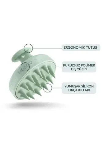 2 dona yumshoq silikon soch terisi massaj shampun dush cho'tkasi - 3