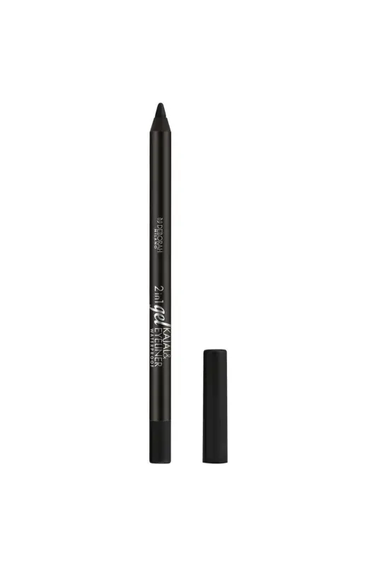 2-in-1 Gel Kajal & Eyeliner Pencil Eyeliner 01 Black - 1