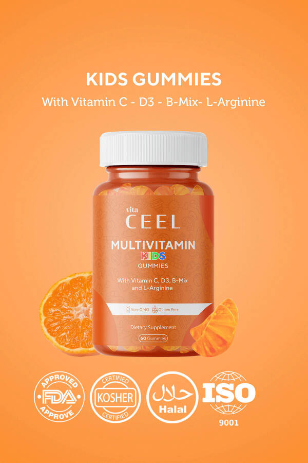 2-in-1 Kids Growth Multivitamin (Vitamin C, D, B Complex, L-arginine) - 8