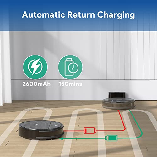 2-IN-1 Robot Vacuum and Mop: Automatic Robot Vacuum 2000Pa Strong Suction & Tangle-Free & APP/WiFi/Alexa Voice Control, Self-Charging Mopping Robotic Vacuum Cleaner for Pet Hair, Hard Floor, Carpet - 7