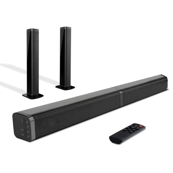 2 in 1 Separable Sound Bars for TV, Bluetooth 5.0 Surround Sound System for TV Wireless Connect, 37 Inch Soundbar for Home Theater, ARC/Optical/USB Cables & Remote TV Speakers, Wall Mountable - 9