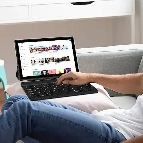 2 in 1 Tablet 10 dyuymli Android planshet to'plami, klaviatura g'ilofi sichqoncha stilusli planshetlar 6GB+64GB 1TB kengaytmani qo'llab-quvvatlaydi 6000mAh batareya 5G-WiFi WIFI6 10.1