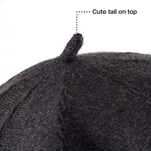 LADYBRO 2 Layers French Beret Hats for Women Wool Cute Warm Knit Beanie Cap | Reversible dual-sided design wearable on both sides, One size fits most, for dating, party, daily outdoor & holiday matching - 6