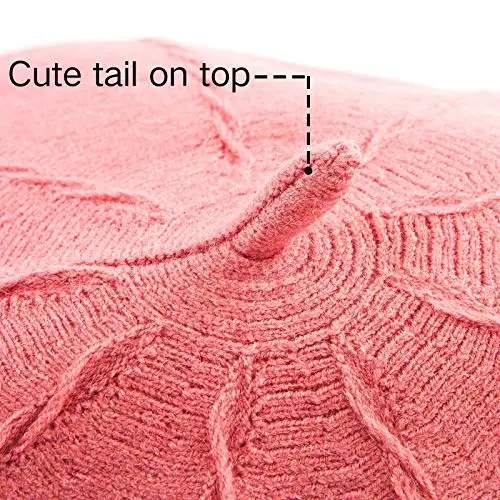 LADYBRO 2 Layers French Beret Hats for Women Wool Cute Warm Knit Beanie Cap | Reversible dual-sided design wearable on both sides, One size fits most, for dating, party, daily outdoor & holiday matching - 5