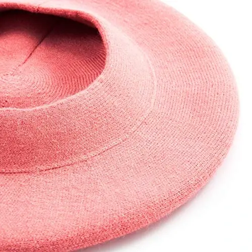 LADYBRO 2 Layers French Beret Hats for Women Wool Cute Warm Knit Beanie Cap | Reversible dual-sided design wearable on both sides, One size fits most, for dating, party, daily outdoor & holiday matching - 7