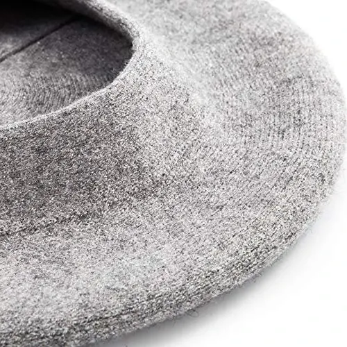 2 Layers French Beret Hats for Women, Wool Soft Warm Cable Knit Beanie Cap - 7