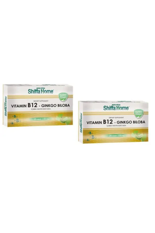 2 Коробки Aksu Vital Витамин B12 Гинкго Билоба B12 Ginko 28 X 2 - 1